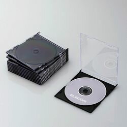 エレコム ELECOM CD DVDスリムプラケース 1枚収納 10パック ブラック CCD-JSCS10BK メーカー在庫品【5月ポイント10倍】