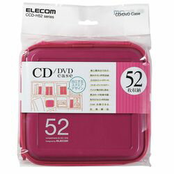 [対応機種]CD/DVD。52枚のCD/DVDをスタイリッシュに収納できるCD/DVDファスナーケースです。縦置きでも横置きでも自立し、本棚や机周りに収納しやすいスクエアデザインです。ケースが180度開きCD/DVDが取り出しやすい、フルオープンタイプのダブルファスナーを採用しています。検索キーワード:ELECOM CCDH52PN([対応機種]CD/DVD。[収納枚数]52枚 [カラー]ピンク)
