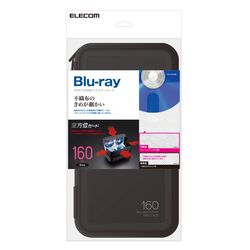 エレコム ELECOM CD DVD Blu-rayケース セミハード ファスナー付 160枚収納 ブラック(CCD-HB160BK) メーカー在庫品