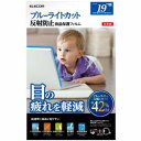 エレコム 液晶保護フィルム ブルーライトカット 19インチ 反射防止 5:4 EF-FL19BL メーカー在庫品