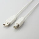 【P5E】エレコム EU RoHS準拠 USB2.0ケーブル ABタイプ 0.5m ホワイト USB2-ECO05WH(USB2-ECO05WH) 目安在庫=△...