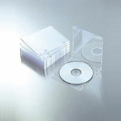 エレコム CD DVDスリムプラケース 1枚収納 10パック クリア CCD-JSCS10CR 目安在庫=△