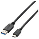 【P5E】エレコム USB3.1ケーブル A-Cタイプ ノーマル 1m ブラック USB3-AC10BK(USB3-AC10BK) メーカー在庫品
