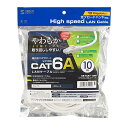 【P5S】サンワサプライ KB-T6AY-10W カテゴリ6Aより線LANケーブル(KB-T6AY-10W) メーカー在庫品