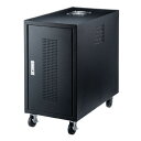 サンワサプライ SANWA SUPPLY CP-THBOX4UBK キャスター付きハブボックス(4U) メーカー在庫品(3)