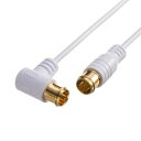 サンワサプライ SANWA SUPPLY アンテナケーブル ごく細 S2.5C-FB 片側L字 1m(KM-AT26-10W) メーカー在庫品【6月末までポイント10倍】(2)