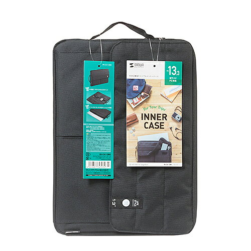 【P5S】サンワサプライ カジュアルPCインナーケース(13.3型ワイド) ブラック IN-CA13BK(IN-CA13BK) メーカー在庫品