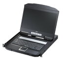 【P5S】サンワサプライ USB/VGA対応 スライドLCDコンソールドロワー(SW-KVMVDR) メーカー在庫品