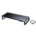 【P5S】サンワサプライ USBハブ付モニター台(ブラック)(MR-LC215BK) メーカー在庫品(3)