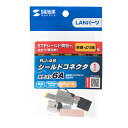 【P5S】サンワサプライ ADT-6ARJFS カテゴリ6A RJ-45シールドコネクタ(ADT-6ARJFS) メーカー在庫品