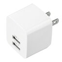 【P5S】サンワサプライ USB充電器(2ポート・合計2.4A・ホワイト) ACA-IP44W(ACA-IP44W) メーカー在庫品