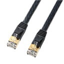 【P5S】サンワサプライ カテゴリ7フラットLANケーブル 10m ブラック KB-FL7-10BKN(KB-FL7-10BKN) メーカー在庫品