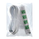 【P5S】サンワサプライ 工事物件タップ 緑 3m TAP-K4-3G(TAP-K4-3G) メーカー在庫品