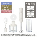 テスコム TESCOM ハンドブレンダー ミキサー バルーンビーター付き 1台5役【つぶす/まぜる/(TBL30A-W) メーカー在庫品