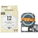 キングジム KING JIM Pテープマットラベル模様ボタニカル黒文字 オレンジ SBM12D 目安在庫=○