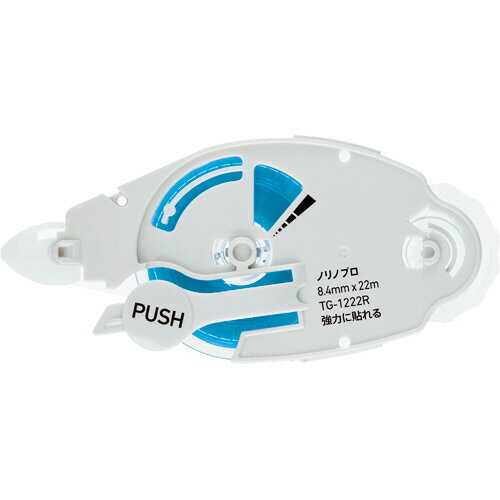 プラス テープのり ノリノプロ 強力に貼れる つめ替えテープ 8.4mm×22m レッド 1個(TG-1222R) 目安在庫=○