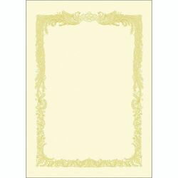 ササガワ タカ印 OA賞状用紙 クリーム A4 ヨコ書用 1パック(10枚)(10-1068) 目安在庫=○