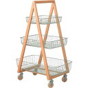 東谷 バスケットワゴン グリーン(PW-54GR) メーカー在庫品