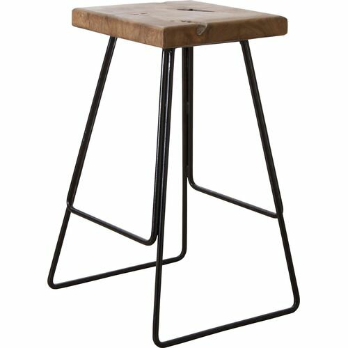 ハイスツール黒いフレームにデザイン性を持たせ、味わい深いチークの無垢材と組み合わせたスツール&サイドテーブル。チーク材そのものの形や質感を最大限に活かし、ひとつとして同じものがない特別感が魅力です。検索キーワード:ダイニングチェア | ブラウン