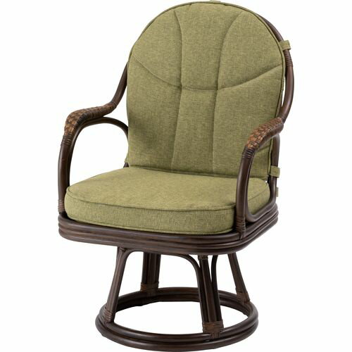 東谷 ラタン回転チェア(NRS-440GR) メーカー在庫品