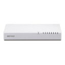 バッファロー LSW4-TX-8NP/WH 10/100Mbps対応 スイッチングHub 8ポート ホワイト 目安在庫=○