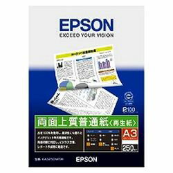 エプソン EPSON 両面上質普通紙 再生紙 (A3/250枚) KA3250NPDR 目安在庫=△