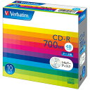 Verbatim データ用CD-R 700MB 48倍速 5mmスリムケース シルバーディスク 1パック(10枚)(4991348082833 x1) 目安在庫...