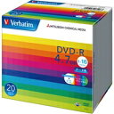 Verbatim DVD-R 4.7GB 20枚スリム・IJP白ワイド DHR47JP20V1 目安在庫=○