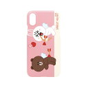 LINE FRIENDS iPhone XR SLIM FIT CUPID LOVE スウィートハート4(KCL-SCL011) 仕入先在庫品[メール便対象商品...