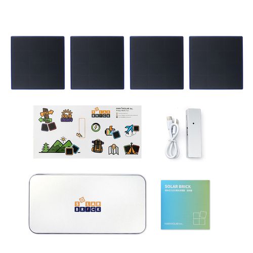 SolarBrick ソーラー充電器 4枚 セット ネイビー(SB-4PNV) 仕入先在庫品