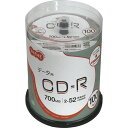 TPS データ用CD-R 700MB 52倍速 ホワイトワイドプリンタブル スピンドルケース 1パック(100枚)(0000000000000 x1) 目安在庫...