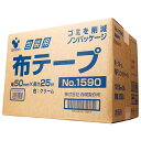 寺岡製作所 包装用布テープノンパッケージ#1590NP50mm×25m厚み0.2mm 1セット(90巻:30巻×3箱)(4964833159044 x3) 目安...