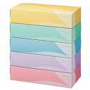 TPS ティッシュペーパー 5colors 200組/箱 1パック(5箱)(TS5COLORS) 目安在庫=○