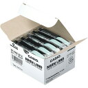 カシオ CASIO NAME LAND スタンダードテープ 9mmx8m 白/黒文字 1セット(30個:5個x6パック)(4971850139584 x6) 目...