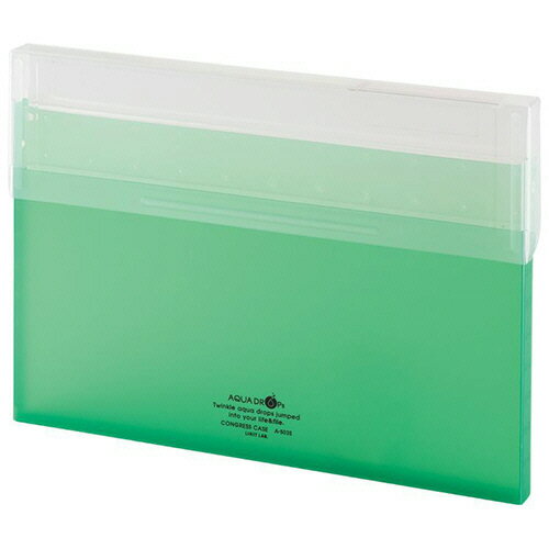 乐天商城 - リヒトラブ LIHIT　LAB． AQUA DROPs コングレスケース A4ヨコ 150枚収容 黄緑 1セット(10個)(4903419817541 x10) 目安在庫=○