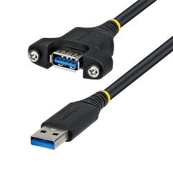 StarTech．com USB 3.0ケーブル/2m/5Gbps/メス-オス/パネルマウント対応(USBPNLAFAM2M) 目安在庫=△