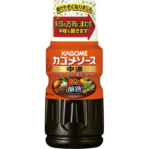 カゴメ 醸熟ソース 中濃 300ml 1本(098318) 目安在庫=○ e-bear-11602132 いぃべあー 楽天市場店 パッケージ画像