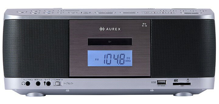 株式会社東芝。SD/USB/CDラジオカセットレコーダー シルバー●Bluetooth受信機能搭載。ペアリングをするこでワイヤレススピーカーとしても使えます。●カセットテープを簡単にデジタル化できる。CDからSD/USBへの倍速録音や、SD/USBへMP3録音や再生が可能。●多彩なカラオケ機能搭載。ボーカルダウン、エコー機能はもちろんのこと、歌いたい曲を自分の声にあった高さに半音刻みで高低5段階の音程を調節できるキーコントロール機能や、再生のテンポを±5％ずつ±20％まで調節できるテンポコントロール機能を搭載。おうちでのカラオケ練習、楽器やお稽古ごとの練習に便利です。●時計、タイマー録音機能追加●高音質スピーカー搭載！3W+3Wの高音質スピーカー搭載。●東芝エルイートレーディング(株)の製品です。