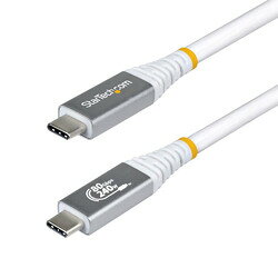 StarTech．com USB4ケーブル/1.5m/80Gbps/240W/8K120Hz/4K240Hz/ホワイト(CC150CM80GUSB4CABLEW) 目安在庫=△