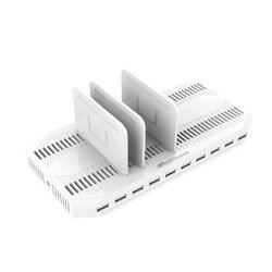 ラトックシステム USB充電ステーション 10ポート 96W(RS-USBCS10-96) 目安在庫=○