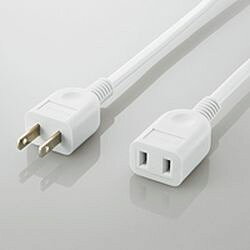 乐天商城 - エレコム ELECOM 延長コード 電源タップ 5m 2ピン 1個口 白(T-E2250) 目安在庫=○