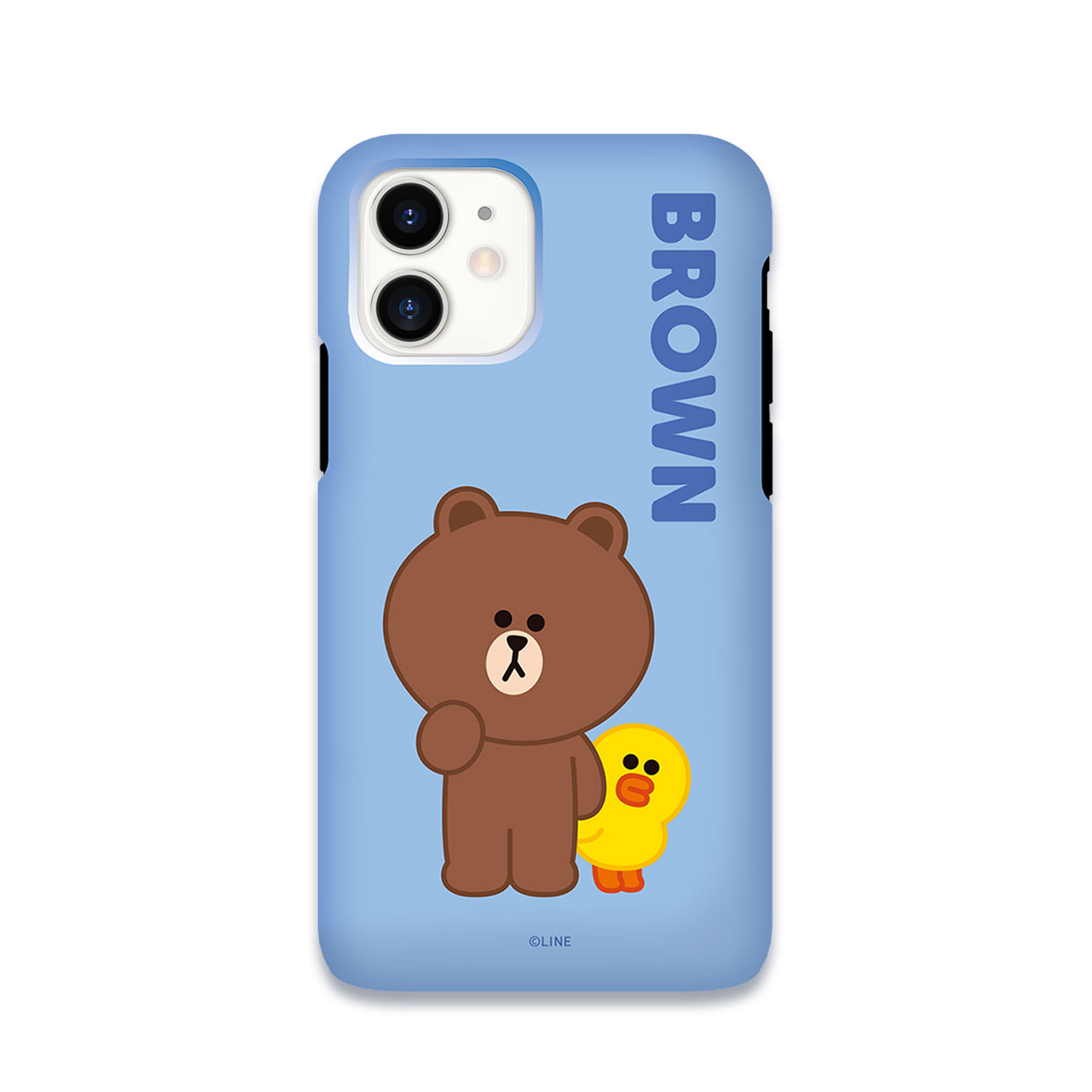 乐天商城 - LINE FRIENDS ［公式ライセンス品］ iPhone 12 mini DUAL GUARD BROWN & SALLY(KCE-CSB039) 仕入先在庫品[メール便対象商品]