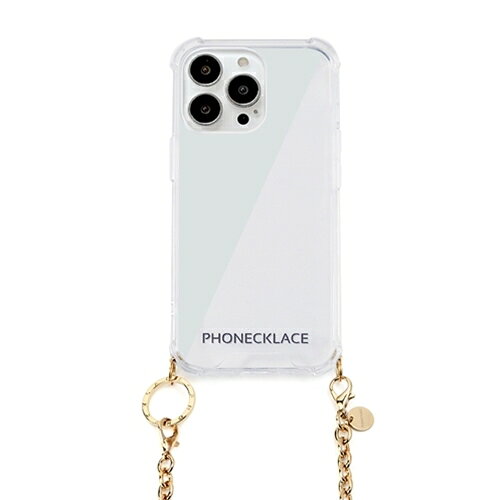 Rakuten - PHONECKLACE チェーンショルダーストラップ付きクリアケース for iPhone 13 Pro ゴール(PN21602i13PGD) 仕入先在庫品