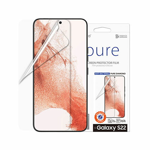 araree Galaxy S22 全画面抗菌保護フィルム PURE DIAMOND クリア(AR22439S22) 仕入先在庫品[メール便対象商品]