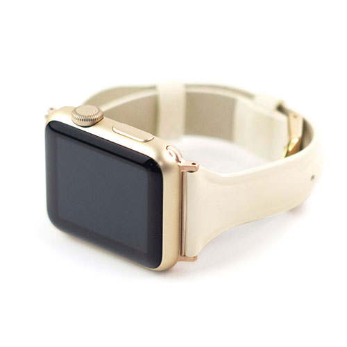 WEARPLANET Slim Line 本革 エナメルバンド for Apple Watch 41/40/38mm アンティーク(WP23099AWWH) 仕入先在庫品[メール便対象商品]