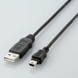 エレコム ELECOM EU RoHS指令準拠USBケーブル A:miniB 0.5m ブラック USB-ECOM505 メーカー在庫品