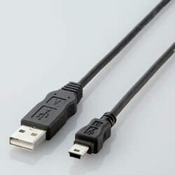 エレコム ELECOM EU RoHS指令準拠USBケーブル A:miniB 1.0m ブラック USB-ECOM510 メーカー在庫品