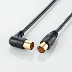 エレコム ELECOM アンテナケーブル(L型-ストレート) 1m ブラック AV-ATLS10BK メーカー在庫品