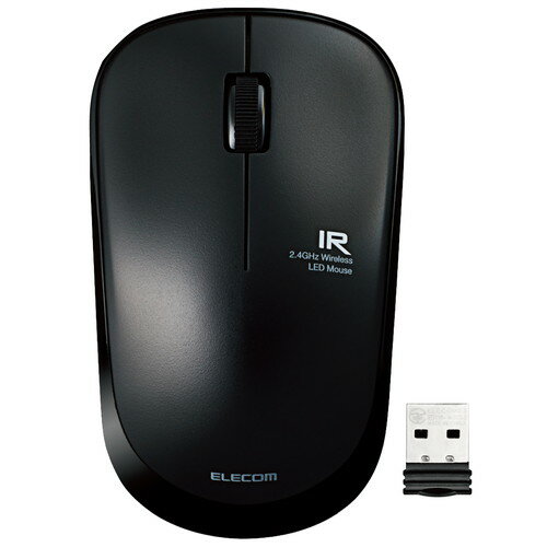 乐天商城 - エレコム ELECOM 省電力 長持ち ワイヤレスマウス USB 3ボタン IR LED 静音(M-IR07DRSBK) メーカー在庫品