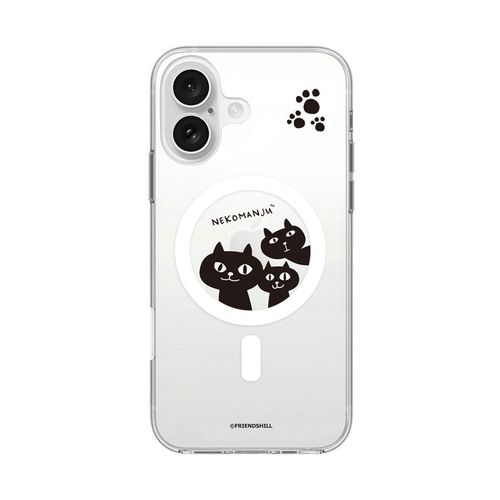 乐天商城 - abbi FRIENDS ネコマンジュウMagSafe対応クリアケース for iPhone 16 覗いてごらん(ABF27244i16) 仕入先在庫品